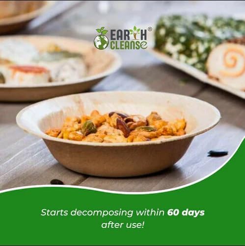 3" Round Palm Leaf Bowl Pack of 200 | 100% Natural, Compostable & Biodegradable Disposable Bowl | Eco-Friendly, Sturdy, Plastic-Free Tableware for Parties, Catering & Takeaway