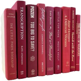 Real Books by Color® (Set of 11, Red) Decorative Bookshelf Home Decor Shelf Styling Photo Prop