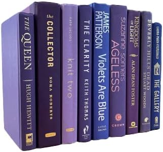 Real Books by Color® (Set of 11, Purple) Decorative Bookshelf Home Decor Shelf Styling Photo Prop