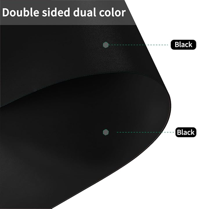 Dresser Cover Top - 16x66 Inch Waterproof Easy to Clean Can Conceal Flaws Protector The Table Top from Scratches Used for Coffee Table Dresser(Black+Black 16x66)