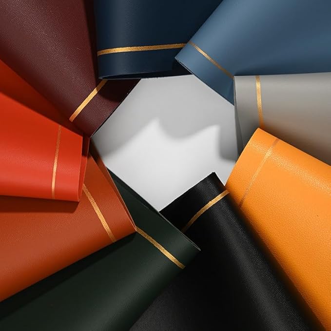 PU Leather Placemats Set of 4 - Waterproof Heat Resistant Dining Table Mats - Minimalist Non-Slip Coasters for Plates & Bowls 18x12 Inches (Orange)