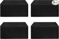 HolidayIdeas Fitted Black Tableclothes - 96 x 30 Inch - 4 Pack Rectangle Tablecloths for 8 Foot Tables, Polyester Fabric Table Covers for Parties, Holiday Dinner, Wedding, Trade Show