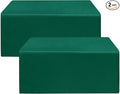 HolidayIdeas Fitted Green Tablecloths - 72 x 30 Inch - 2 Pack Rectangle Table Clothes for 6 Foot Tables, Polyester Fabric Table Cover for Christmas, Parties, Wedding, Trade Show, Banquet