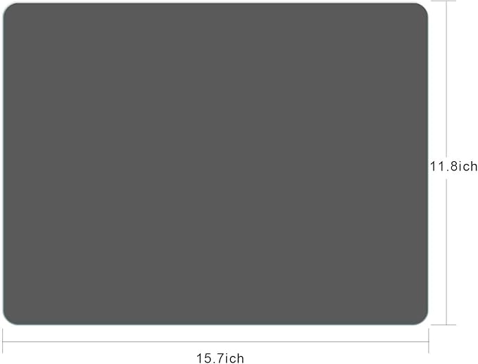 Silicone Placemats, Food-Grade Non-Slip Waterproof, Dining, Stain Resistant, Countertop Protector, Kitchen Counter Mat, Heat Resistant, Baking mat Dishwasher Safe (15.7x11.8Inch-4pack, Gray)
