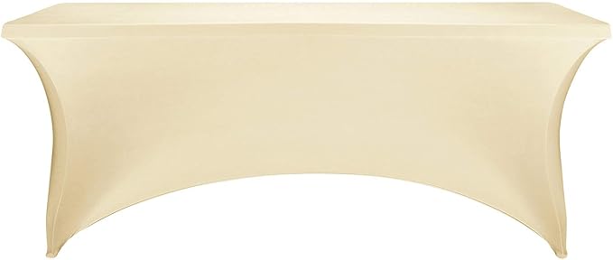 LZY Spandex Fitted Stretch Table Cover for 6 ft or 4ft or 8ft Folding Table, Rectangular Cocktail Tablecloth, Perfect for Party or Banquet