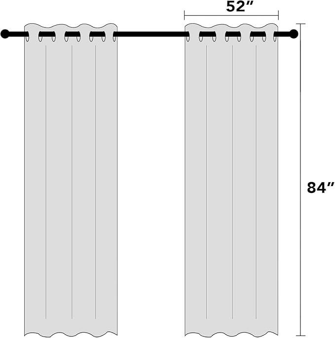 PrinceDeco 100% Blackout Curtains for Bedroom Linen Blackout Curtains 84 Inches Long Anti-Rust Grommet Room Darkening Curtains & Drapes Energy Saving with White Liner, 2 Panels, Green Bay