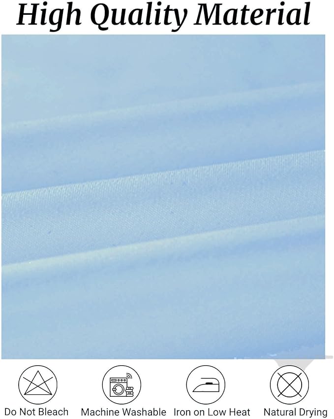 Fokitut 6 Pack Rectangle Tablecloth, 60x102 Inch, Stain Resistant and Wrinkle Polyester Table Cloth, Fabric Table Cover for Kitchen Dining, Wedding, Party, Holiday Dinner-Blue Mist