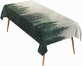 60x84 Inch Nature Scenery Rectangular Tablecloth Foggy Wild Forest Mysterious Secret Realm Table Cloth Waterproof Durable Table Cover for Home Game Room Banquet Picnic Outdoor BBQ Decor