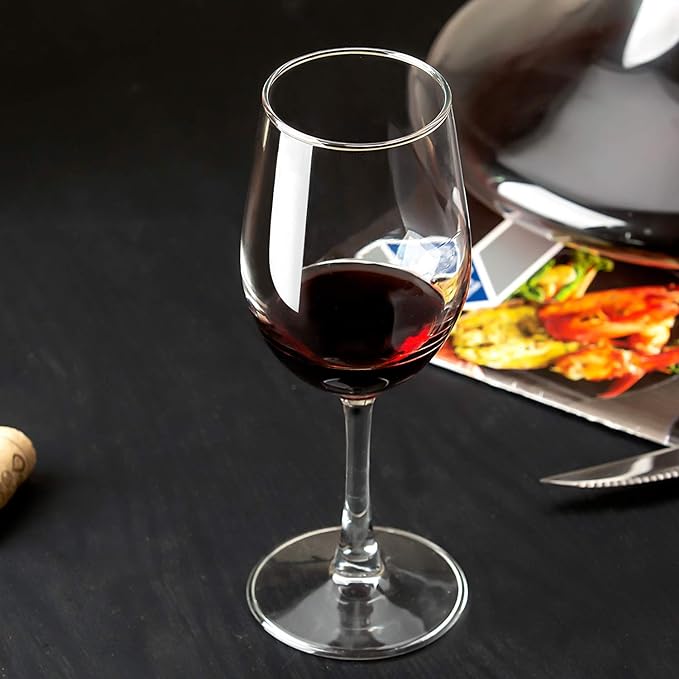 UMI UMIZILI 12 Ounce - Set of 6, All-Purpose Classic Durable Red/White Wine Glasses