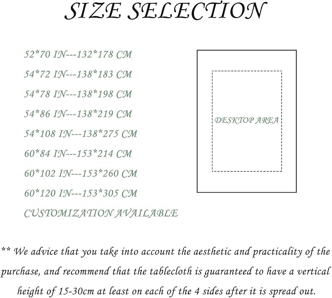 54x78 Inch Nature Rectangular Tablecloth Forest Silhouette Painting Table Cloth Waterproof Durable Table Cover for Picnic Indoor Gaming Room Decor