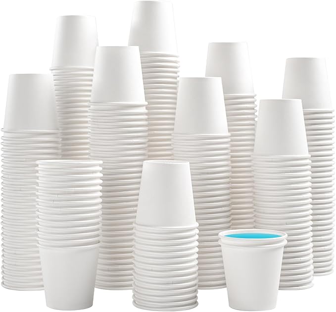Lamosi 1200 Pack 3 oz Paper Cups for Bathroom, Disposable Small Mouthwash Cup, 3oz Mini Espresso Cups for Travel, Party, Picnics, Home, Applicable to Cup Dispenser
