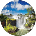 Round Tablecloth, Landscape Tablecloth for Side Table, Majestic Waterfall River Argentinean Falls Natural, Fit Round Tables 44inch Diameter, for Restaurant Picnic Indoor and Outdoor Use, Multi