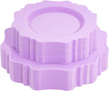 COLOSUS 60Pcs Lavender Purple Plastic Plates set,Heavy Duty Purple Disposable Plates include 30 Dinner plate 10.5” and 30 Salad/Dessert Plate 8.25” for Party and wedding
