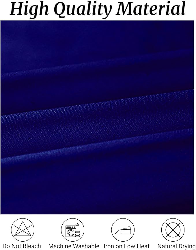 Fokitut 6 Pack Round Tablecloth, 120 Inch, Stain Resistant and Wrinkle Polyester Table Cloth, Fabric Table Cover for Kitchen Dining, Wedding, Party, Holiday Dinner-Royal Blue