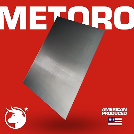 Metoro 16-Gauge 18" x 12" 5 Pack Mild CRS Steel Sheet - Formable, Weldable, Magnetic, Smooth Surface - Industrial-Grade Metal Plate for DIY Projects, Fabrication, and More. (5, .060 18 x 12)