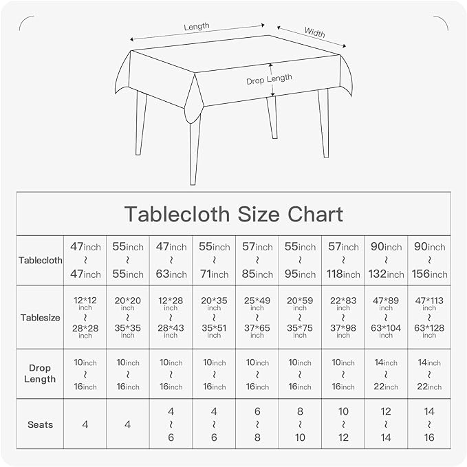 BALCONY & FALCON Rectangle Tablecloth Washable Wrinkle Resistant and Water Proof Table Cloth Decorative Linen Fabric Tablecloths for Dining Parties Kitchen Wedding and Outdoor Use (Owl Gray, 90x132)
