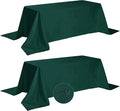 Fokitut 2 Pack Waterproof Rectangle Tablecloth, 90x132 Inch,Stain Resistant and Wrinkle Polyester Table Cloth, Fabric Table Cover for Kitchen Dining, Wedding, Party, Holiday Dinner-Hunter