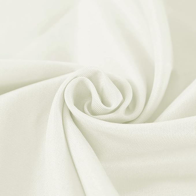 Fokitut 2 Pack Waterproof Square Tablecloth, 52x52 Inch, Stain Resistant and Wrinkle Polyester Table Cloth, Fabric Table Cover for Kitchen Dining, Wedding, Party, Holiday Dinner-Ivory
