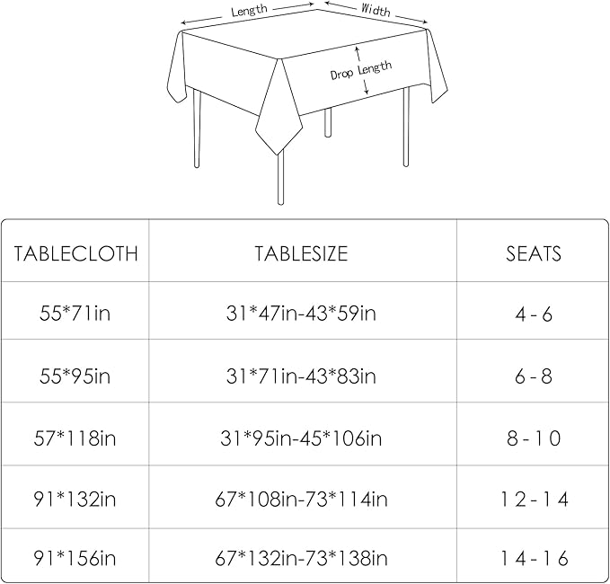 BALCONY & FALCON Rectangle Tablecloth Jacquard Style Water Resistant Table Cover for Dining Kitchen Cafe Parties Easter Spring Summer and Outdoor Use (Sage Green, 55 x 95 inch)