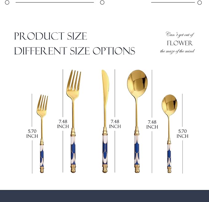 30-piece Silverware Set With Ceramic Handle, Premium Food Grade Stainless Steel Flatware Sets, Mirror Polished Cutlery Set, Dishwasher Safe (for 6 People)