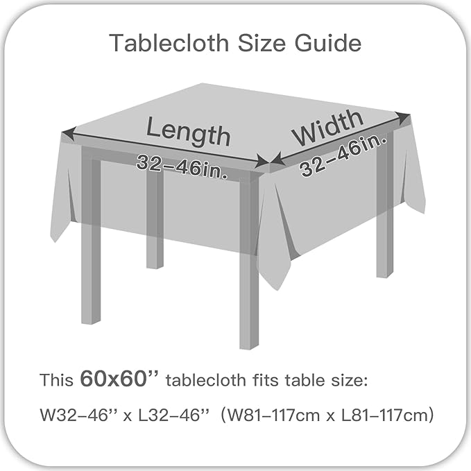 maxmill Square Tablecloth Swirl Design Spillproof Antiwrinkle Water Proof Heavy Weight Soft Table Cloth for Buffet Banquet Parties Event Holiday Dinner Square 60 x 60 Inch Teal