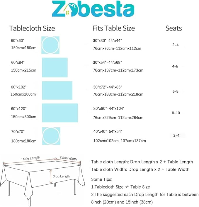 Zobesta Linen Square Table Cloth 70 x 70 Inch, Cotton Green Linen Square Tablecloth, Farmhouse Soft Boho Tablecloth for Outdoor, Party, Holiday, Picnic, Dining