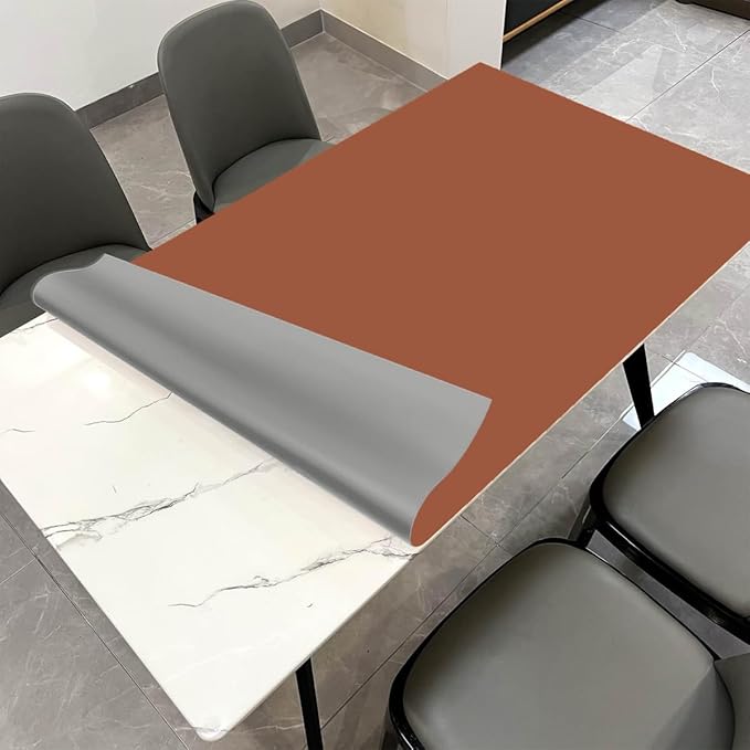 Table Pads for Dining Room Table for Dining Room Table - Can Be Used On Both Sides Waterproof and Easy to Clean Good Flatness Used for Dining Table(Brown+Gray 46x72)