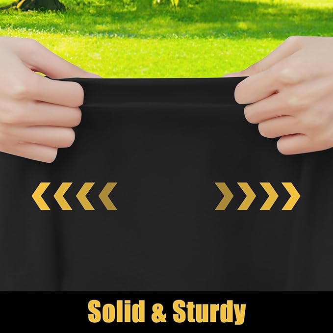 Smiry Rectangle Picnic Table Cloth, Waterproof Elastic Fitted Tablecloths for 8 Foot Tables, Washable Polyester Table Cover for Camping, Indoor and Outdoor (Black, 36"x96")