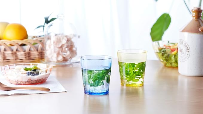 SCANDINOVIA - 8 oz Unbreakable Premium Juice Glasses Kid Cups- Set of 4 - Super Grade Acrylic Plastic Tumbler Cups - Perfect for Gifts - BPA Free - Dishwasher Safe - Stackable - Reusable