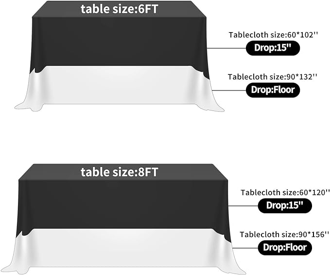 Fokitut 12 Pack Waterproof Rectangle Tablecloth, 90x132 Inch,Stain Resistant and Wrinkle Polyester Table Cloth, Fabric Table Cover for Kitchen Dining, Wedding, Party, Holiday Dinner-White