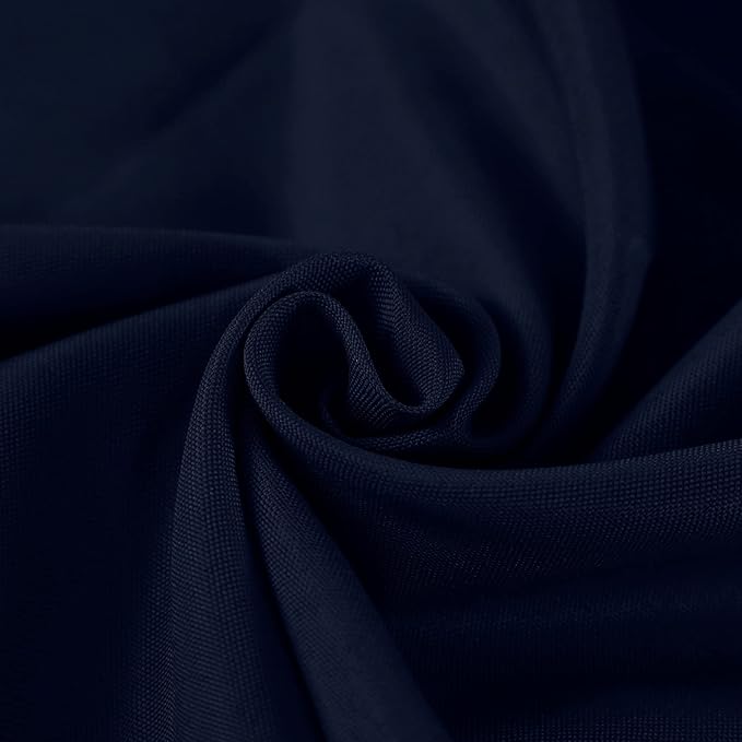 Fokitut 6 Pack Rectangle Tablecloth, 60x102 Inch, Stain Resistant and Wrinkle Polyester Table Cloth, Fabric Table Cover for Kitchen Dining, Wedding, Party, Holiday Dinner-Navy