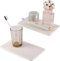 2 PCS Water Absorbent Diatomite Coasters (9.5" x 5.5"), Grooved Design, Water Absorbing Stone Used for Hand Soaps & Plants & toiletries in The Modern Home