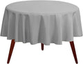 Gee Di Moda Round Tablecloth - 108 Inch Charcoal Round Table Cloth for 48 to 72 Inch Round Tables - Heavy Duty Washable Fabric - for Buffet Table, Holiday Party, Dinner, Wedding & Baby Shower