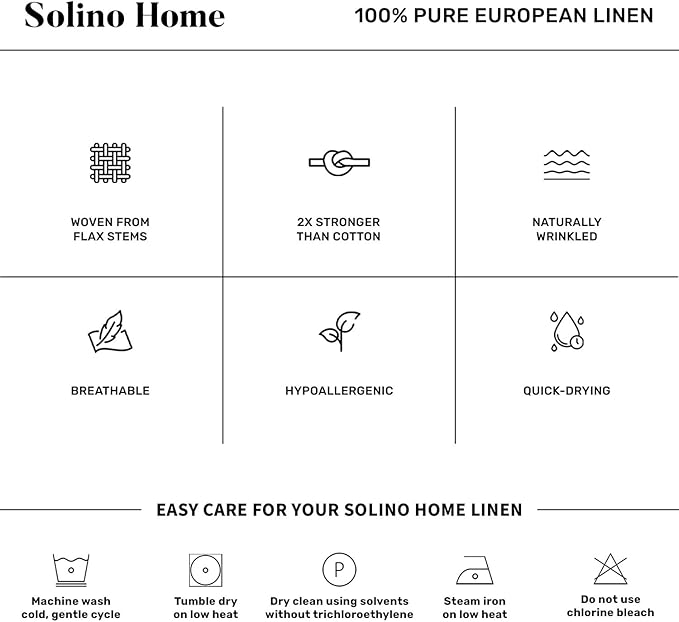Solino Home Linen Tablecloth for Rectangle Tables 60 x 108 Inch - 100% Pure Linen Peacock Blue Table Cloth - Fete, Machine Washable Cloth Tablecloth for Winter