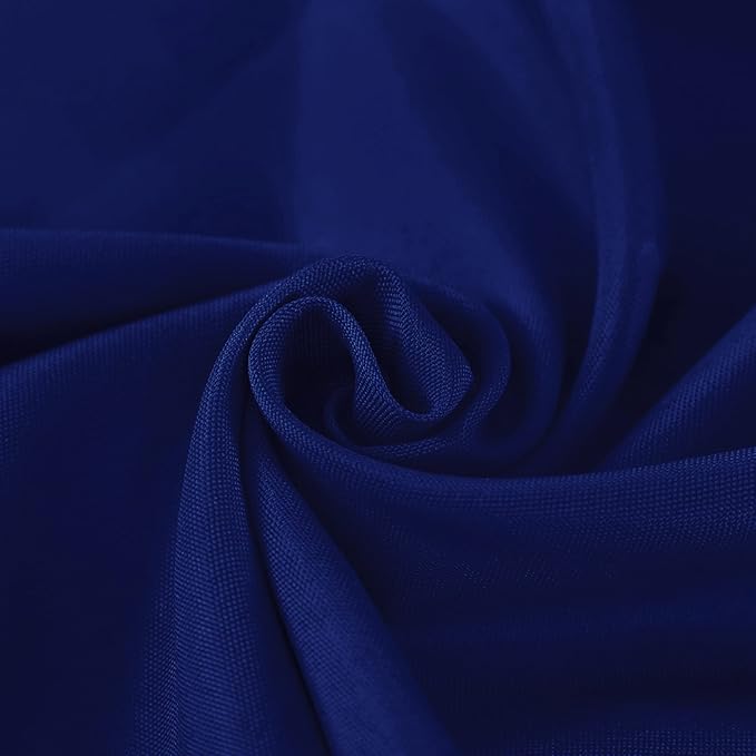 Fokitut 2 Pack Waterproof Round Tablecloth, 90 Inch, Stain Resistant and Wrinkle Polyester Table Cloth, Fabric Table Cover for Kitchen Dining, Wedding, Party, Holiday Dinner-Royal Blue