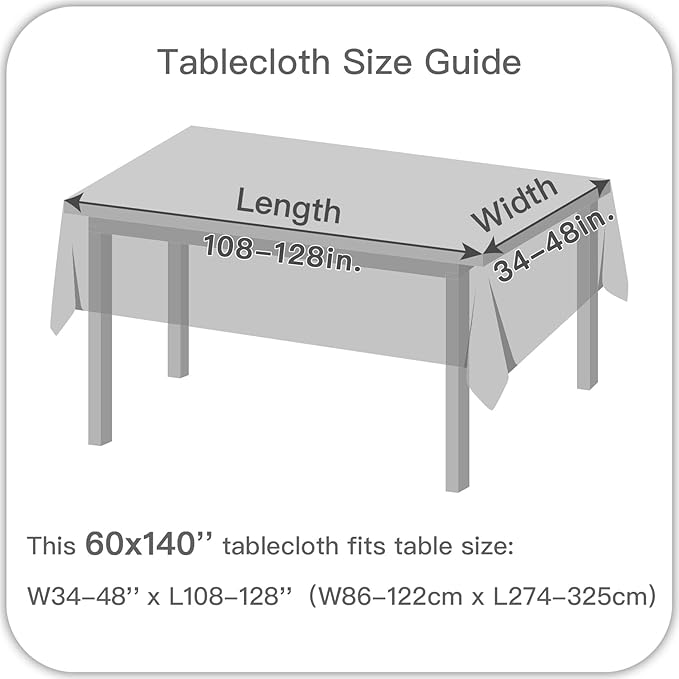 maxmill Jacquard Table Cloth Waving Pattern Water Resistant Wrinkle Resistance Heavy Weight Soft Tablecloth for Kitchen Dinning Tabletop Decoration Oblong 60 x 140 Inch Charcoal