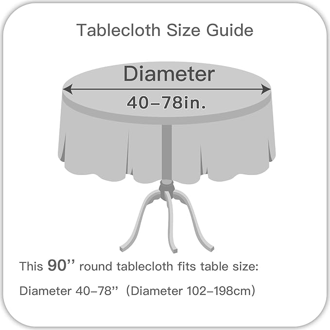 maxmill Round Tablecloth Weaved Texture Design Spill-Proof Wrinkle Free Soft Christmas Table Cloth for Circular Table Cover, for Dining Room Banquet Parties Holiday Dinner, 90 Inch Red