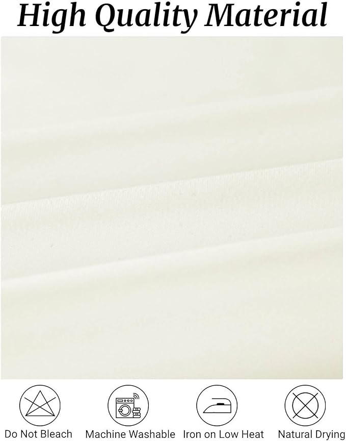 Fokitut 6 Pack Round Tablecloth, 132 Inch, Stain Resistant and Wrinkle Polyester Table Cloth, Fabric Table Cover for Kitchen Dining, Wedding, Party, Holiday Dinner-Ivory