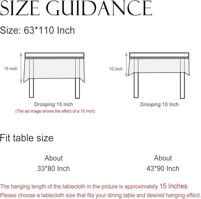 ISAENNE Designer Vintage Linen Extra Long Tablecloth Rectangle,Floral and Bird Pattern Elegant Table Cloth,Fall Wrinkle Resistant Decor Tablecloths for Dining Kitchen Christmas,63"*110"-Murad A