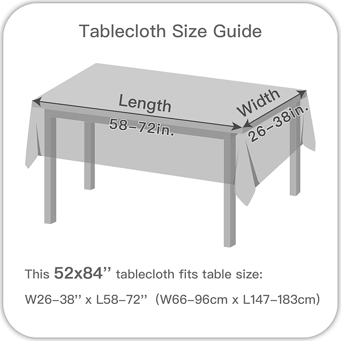 maxmill Rectangle Tablecloth Weaved Texture Design Water Resistant Spill-Proof Soft Washable Table Cloth for Dining Room Decoration, Banquet Parties Event Holiday Dinner, 52 x 84 Inch Charcoal Gray