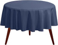 Gee Di Moda Round Tablecloth - 108 Inch Navy Blue Round Table Cloth for 48 to 72 Inch Round Tables - Heavy Duty Washable Fabric - for Buffet Table, Holiday Party, Dinner, Wedding & Baby Shower
