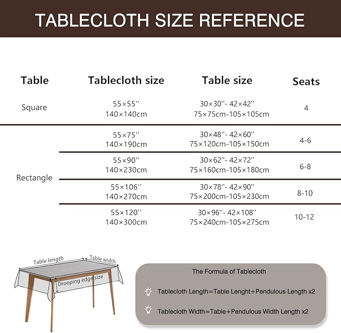 JIALE Textured Tablecloths, Heavy Duty Cotton Linen Farmhouse Table Cloth Rectangle Table, Waterproof Wrinkle-Free Rectangle Tablecloth for Kitchen, Dining, Parties, 55"x120", Ivory