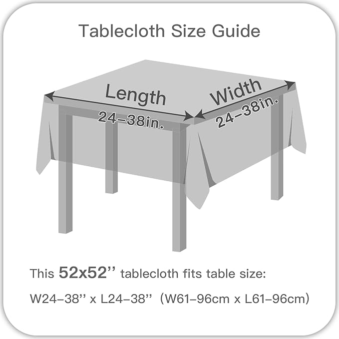 maxmill Square Table Cloth Swirl Design Water Resistant Wrinkle Resistance Heavy Weight Soft Tablecloth for Kitchen Dinning Tabletop Decoration Square 52 x 52 Inch Red