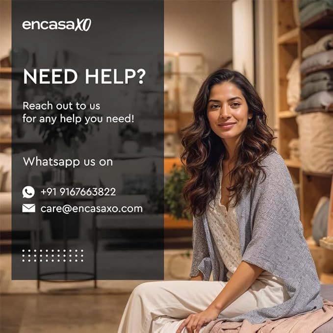Encasa XO Dining Placemat Set of 6 | Solid Blue Color | Fine Ribbed Cotton Table mat | Size 19x13 in | Machine Washable