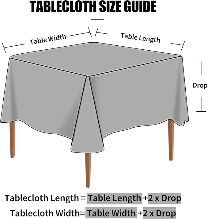 Smiry Square Table Cloth, Waterproof Heavy Duty Vinyl Tablecloths, Wipeable Washable Table Cover for Kitchen and Dining Room (Navy Blue, 70" X 70")