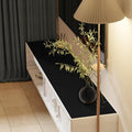Dresser Runners for Bedroom - 17x60 Inch Waterproof Easy to Clean Can Conceal Flaws Protector The Table Top from Scratches Used for Coffee Table Dresser(Black+Black 17x60)