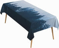 60x84 Inch Nature Rectangular Tablecloth Tall Tree Forest Table Cloth Waterproof Durable Table Cover for Holiday Picnic Outdoor BBQ Decor