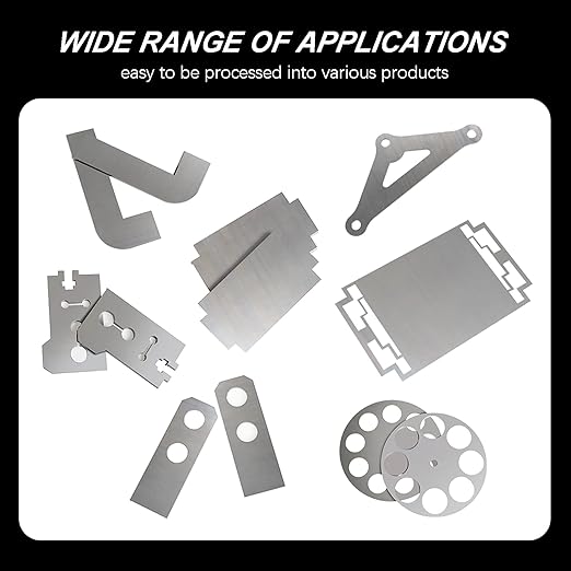 TEN-HIGH 2 Pack 14 Gauge Mild Steel Sheet Metal Plate 4 x 4 Inch Cold Rolled Steel Plate for Professional Industrial Use and DIY Projects - Smooth Surface, Easy to Form and Weld