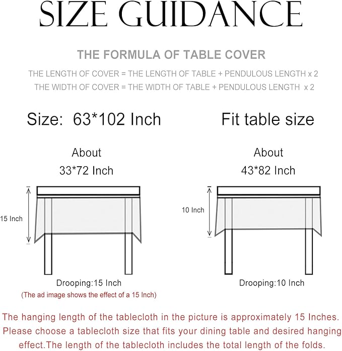 patdrea Designer Green Linen Long Table Cloth for Rectangle Table,Vintage Floral Pattern Durable Tablecloth,French Cover Decor for Kitchen Dining,Christmas,Thanksgiving,Tea Party,63"x102"-Noah