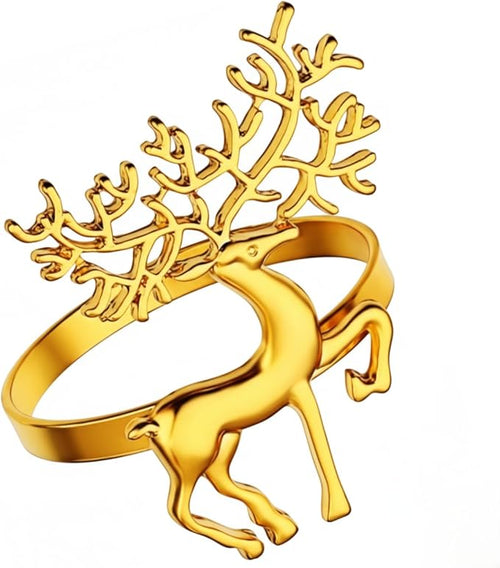 100 Pcs Gold Napkin Rings Bulk Delicate Napkin Holder for Dining Wedding Party Banquet Table Decroration Christmas and Daily Use